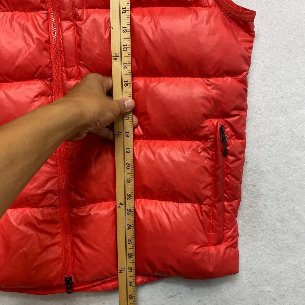 Nike ACG Puffer Vest Mens Large Red Black Goose Down Insulated 800 Fill Zip Up